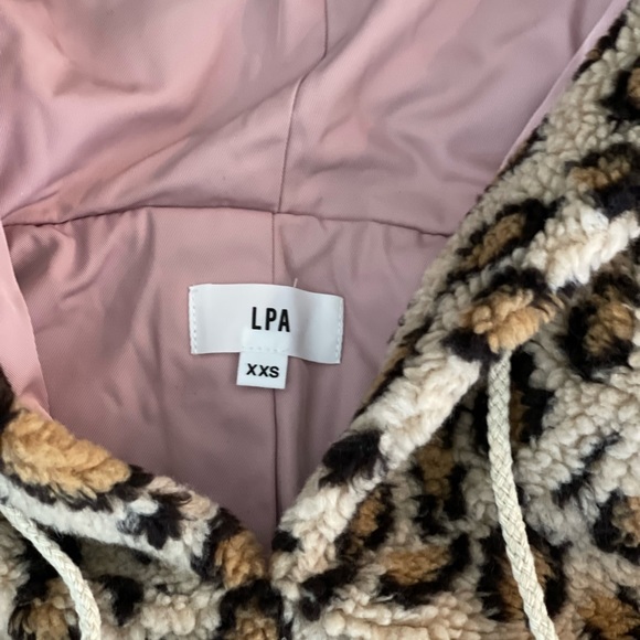 LPA SUZETTA LEOPARD & PINK HOODIE